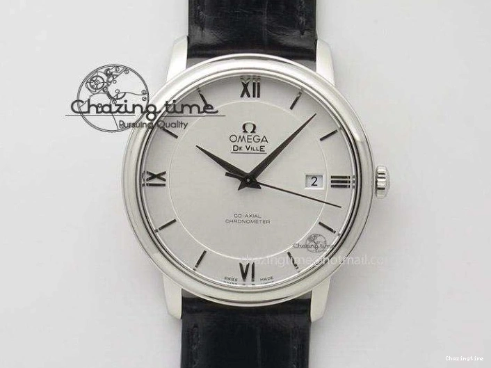 0409 HighQuality De Ville Chronograph SS OMF 1:1 Best Edition White Dial On SS Bracelet A 8151